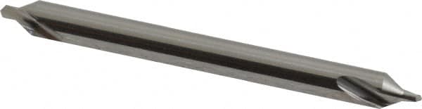 Made in USA - #1 Plain Cut 60° Incl Angle Solid Carbide Combo Drill & Countersink - USA Tool & Supply