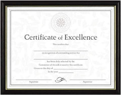 Dax - Black Document Holders-Certificate/Document - 11" High x 8-1/2" Wide - USA Tool & Supply