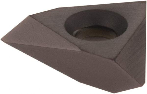 Tool-Flo - TNMC43 60° V Grade AC3R Internal/External On Edge Threading Insert - AlTiN Finish, 5-24" External TPI, 5-24" Internal TPI, 1/2" Inscribed Circle, Neutral Cut - USA Tool & Supply