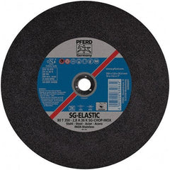 PFERD - 14" Aluminum Oxide Cutoff Wheel - 3/32" Thick, 1" Arbor, Use with Stationary Tools - USA Tool & Supply