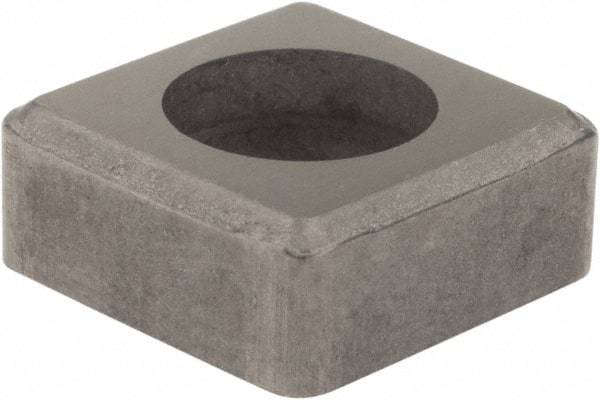 Hertel - 1/2" Inscribed Circle, Square External Turning Shim for Indexables - 3/16" Thick, ISSN Shim Style, Negative Rake, Neutral Cut - USA Tool & Supply