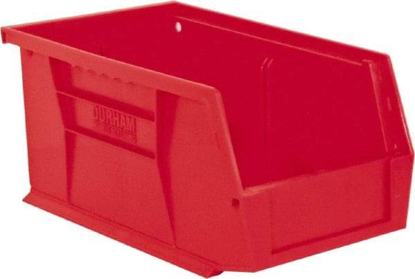 Durham - 11-3/8" Deep, Red Plastic Hang and Stack Bins - 5" High x 5-1/2" Wide x 11-3/8" Long - USA Tool & Supply