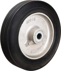 Hamilton - 12 Inch Diameter x 2-3/4 Inch Wide, Rubber on Aluminum Caster Wheel - 800 Lb. Capacity, 3-1/4 Inch Hub Length, 1 Inch Axle Diameter, Straight Roller Bearing - USA Tool & Supply
