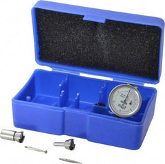 Fowler - 0.06 Inch Range, 0.0005 Inch Dial Graduation, Vertical Dial Test Indicator - 1 Inch White Dial, 0-15-0 Dial Reading - USA Tool & Supply