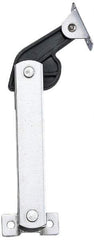 Sugatsune - 136mm OAL x 37mm Wide, 40 Lb Capacity, Spring Loaded Hard Down Lid Stay - Left Side, 4.7mm Mounting Hole Diam, 70° Max Opening, Polished 304 Stainless Steel & Polyacetal - USA Tool & Supply