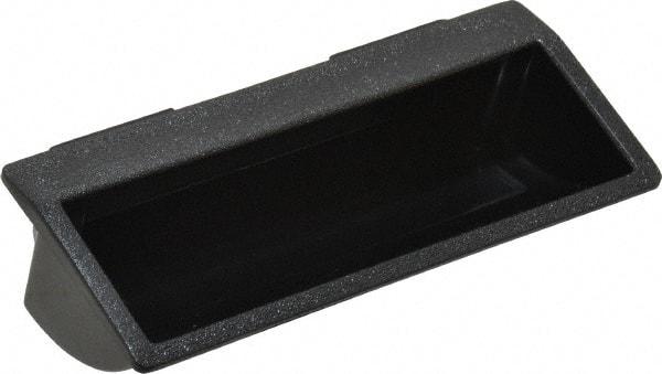 Sugatsune - 100mm Overall Width x 48mm Overall Height, 22mm Recess Depth, Black Snap In Recessed Pull - ABS, 41mm Recess Height, 96mm Recess Width - USA Tool & Supply