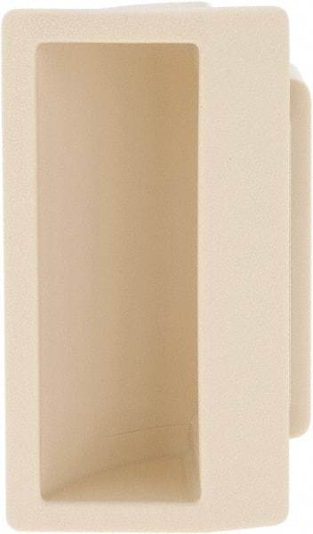 Sugatsune - 70mm Overall Width x 41mm Overall Height, 17mm Recess Depth, Ivory Snap In Recessed Pull - ABS, 33mm Recess Height, 65.5mm Recess Width - USA Tool & Supply