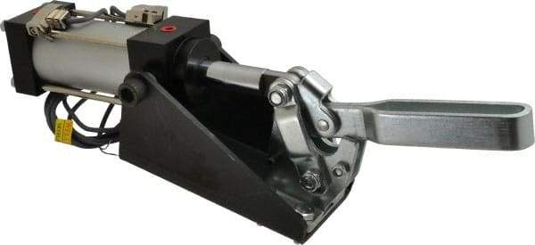 Gibraltar - 800 Lb Inner Hold Capacity, Vert Mount, Air Power Hold-Down Toggle Clamp - 1/8 NPT Port, 95° Bar Opening, 2-1/4" Height Under Bar - USA Tool & Supply