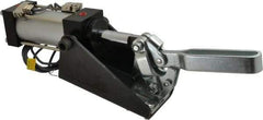 Gibraltar - 800 Lb Inner Hold Capacity, Vert Mount, Air Power Hold-Down Toggle Clamp - 1/8 NPT Port, 95° Bar Opening, 2-1/4" Height Under Bar - USA Tool & Supply