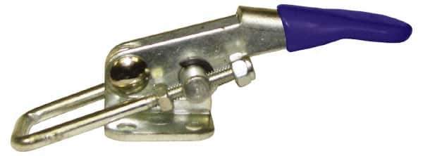 Gibraltar - 360 Lb Capacity, Horizontal, U Hook, Flanged Base, Carbon Steel Pull Action Latch Clamp - 1.81" Drawing Movement, 4" OAL, Straight Handle - USA Tool & Supply