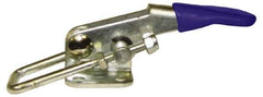 Gibraltar - 360 Lb Capacity, Horizontal, U Hook, Flanged Base, Carbon Steel Pull Action Latch Clamp - 1.81" Drawing Movement, 4" OAL, Straight Handle - USA Tool & Supply