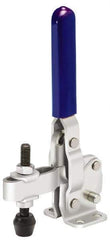 Gibraltar - 375 Lb Holding Capacity, Vertical Handle, Manual Hold Down Toggle Clamp - 62° Handle Movement, 115° Bar Opening, U-Bar, Flanged Base, Carbon Steel - USA Tool & Supply