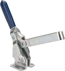 Gibraltar - 350 Lb Holding Capacity, Vertical Handle, Manual Hold Down Toggle Clamp - 62° Handle Movement, 115° Bar Opening, U-Bar, Flanged Base, Carbon Steel - USA Tool & Supply