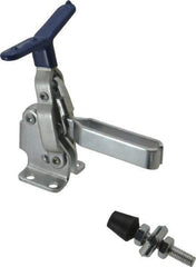 Gibraltar - 375 Lb Holding Capacity, Vertical Handle, Manual Hold Down Toggle Clamp - 62° Handle Movement, 115° Bar Opening, U-Bar, Flanged Base, Carbon Steel - USA Tool & Supply