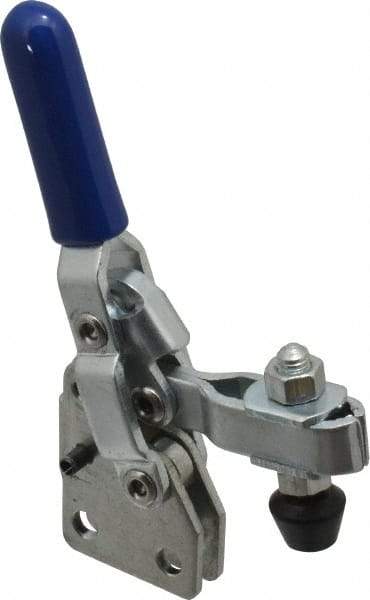 Gibraltar - 100 Lb Holding Capacity, Vertical Handle, Manual Hold Down Toggle Clamp - 60° Handle Movement, 110° Bar Opening, U-Bar, Straight Base, Carbon Steel - USA Tool & Supply