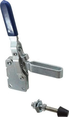Gibraltar - 600 Lb Holding Capacity, Vertical Handle, Manual Hold Down Toggle Clamp - 58° Handle Movement, 106° Bar Opening, U-Bar, Straight Base, Carbon Steel - USA Tool & Supply
