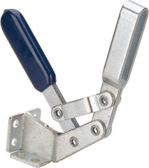 Gibraltar - 375 Lb Holding Capacity, Vertical Handle, Manual Hold Down Toggle Clamp - 60° Handle Movement, 185° Bar Opening, U-Bar, Flanged Base, Carbon Steel - USA Tool & Supply