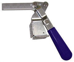 Gibraltar - 375 Lb Holding Capacity, Vertical Handle, Manual Hold Down Toggle Clamp - 60° Handle Movement, 185° Bar Opening, Solid Bar, Flanged Base, Carbon Steel - USA Tool & Supply