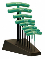 Bondhus - 8 Piece T9 to T40 T-Handle Torx Key Set - USA Tool & Supply