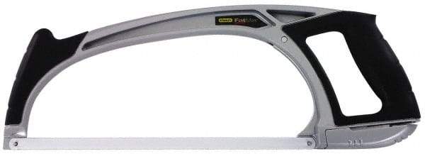 Stanley - 12" Hacksaw - 4-3/4" Throat Depth, Aluminum Handle, Contoured Design D-Style Handle - USA Tool & Supply