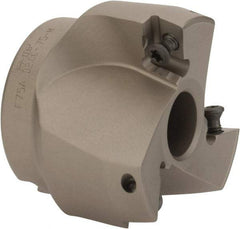 Iscar - 4 Inserts, 2" Cut Diam, 3/4" Arbor Diam, 0.827" Max Depth of Cut, Indexable Square-Shoulder Face Mill - 0/90° Lead Angle, 2" High, HP AD.. 2207.. Insert Compatibility, Series HP F90AT - USA Tool & Supply