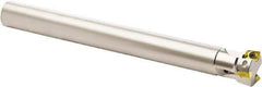 Seco - 94° Lead Angle, 25mm Min Cut Diam, 7mm Max Depth of Cut, Indexable Chamfer and Angle End Mill - 2 Inserts, XO.. 1204.. Insert Style, 200mm Overall Length, Through Coolant, Straight Shank - USA Tool & Supply