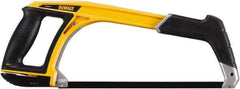 DeWALT - 12" Hacksaw - 4-3/4" Throat Depth, Aluminum Handle with Rubber Grip Insert, Ergonomically Design D-Style Handle - USA Tool & Supply