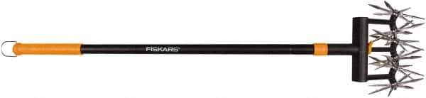 Fiskars - Cultivator with 39 to 63" Telescopic Steel Handle - 36 Tines, 2-1/4" Tine Length - USA Tool & Supply