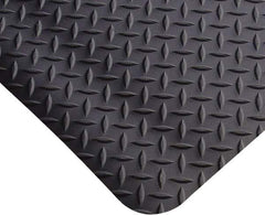 PRO-SAFE - 51' Long x 2' Wide, Dry Environment, Anti-Fatigue Matting - Black, Vinyl with Vinyl Sponge Base, Beveled on 4 Sides - USA Tool & Supply