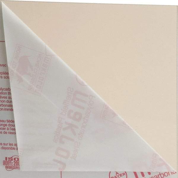 Made in USA - 1/4" Thick x 2' Wide x 4' Long, Polycarbonate Sheet - Bronze, Rockwell R-118 Hardness, ±10% Tolerance - USA Tool & Supply