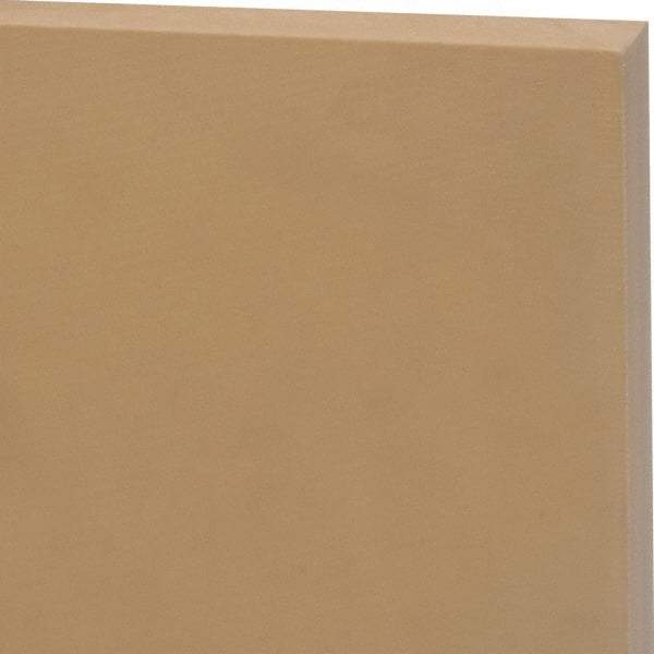 Made in USA - 3/8" Thick x 1' Wide x 2' Long, Kevlar/Nylon Sheet - Mustard Yellow, Rockwell R-115 Hardness, ±0.002 Tolerance - USA Tool & Supply