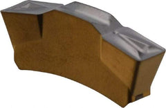 Iscar - 404TGMF Grade IC808, 4mm Cutting Width Carbide Grooving Insert - 2.4mm Max Depth of Cut, Neutral, 0.4mm Corner Radius, TiAlN Finish - USA Tool & Supply