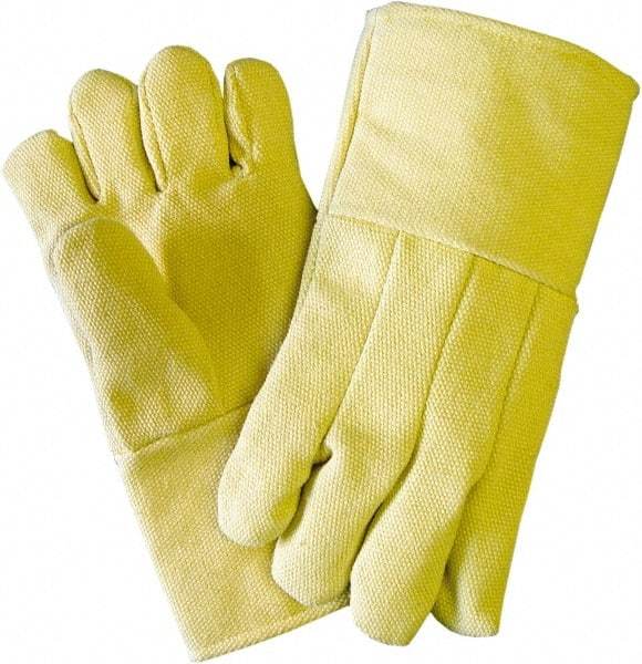 PRO-SAFE - Size Universal Wool Lined Kevlar Hot Mill Glove - 14" OAL, Slip-On Cuff, Straight Thumb - USA Tool & Supply