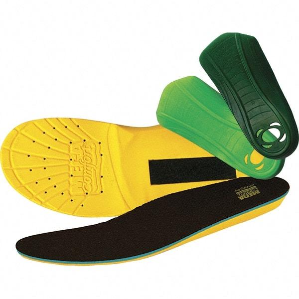 MEGAComfort - 12 to 13 Men's Memory Foam & Plastic Arch Support Insoles - Full Length Soles - USA Tool & Supply