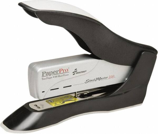 Ability One - 100 Sheet Desktop Stapler - Black/Gray/Red - USA Tool & Supply