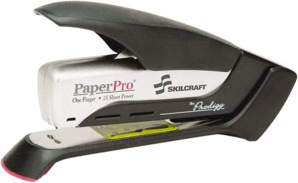 Ability One - 25 Sheet Desktop Stapler - Black & Silver - USA Tool & Supply