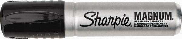 Sharpie - Black Permanent Marker - Chisel Extra Large Tip, AP Nontoxic Ink - USA Tool & Supply