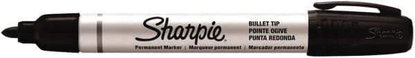 Sharpie - Black Permanent Marker - Bullet Medium Tip, AP Nontoxic Ink - USA Tool & Supply