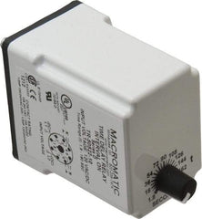 Macromatic - 8 Pin, Multiple Range DPDT Time Delay Relay - 10 Contact Amp, 120 VAC/VDC, Knob - USA Tool & Supply