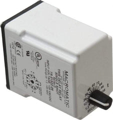 Macromatic - 11 Pin, Multiple Range DPDT Time Delay Relay - 10 Contact Amp, 120 VAC/VDC, Knob - USA Tool & Supply