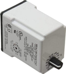 Macromatic - 11 Pin, Multiple Range DPDT Time Delay Relay - 10 Contact Amp, 120 VAC/VDC, Knob - USA Tool & Supply