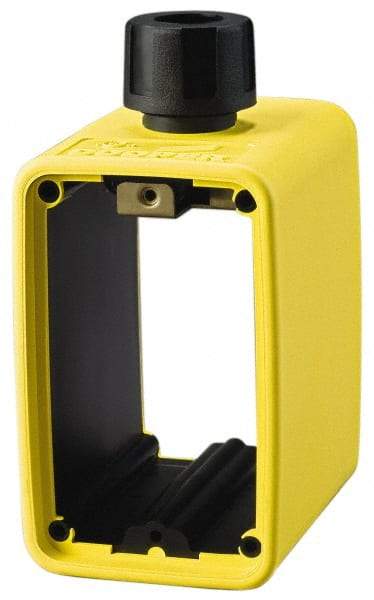 Cooper Wiring Devices - 1 Gang, Thermoplastic Rectangle Portable Outlet Box - 6-1/2" Overall Height x 4-1/4" Overall Width x 2-5/8" Overall Depth, Weather Resistant - USA Tool & Supply
