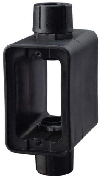 Cooper Wiring Devices - 1 Gang, Thermoplastic Rectangle Portable Outlet Box - 6-1/2" Overall Height x 4-1/4" Overall Width x 2-5/8" Overall Depth, Weather Resistant - USA Tool & Supply