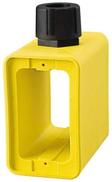 Cooper Wiring Devices - 1 Gang, Thermoplastic Rectangle Portable Outlet Box - 6-1/2" Overall Height x 4-1/4" Overall Width x 2-5/8" Overall Depth, Weather Resistant - USA Tool & Supply