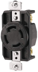 Cooper Wiring Devices - 120/208 VAC, 30 Amp, NonNEMA, Receptacle - 4 Poles, 4 Wire, Female End, Black - USA Tool & Supply