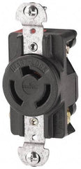 Cooper Wiring Devices - 125/250 VAC, 20 Amp, NonNEMA, Ungrounded Receptacle - 3 Poles, 3 Wire, Female End, Black - USA Tool & Supply