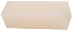 Made in USA - 1/2" Inlet, 3/8" Outlet Manifold - 4-3/4" Long x 1-1/2" Wide x 1-1/2" High, 0.2" Mount Hole, 2 Inlet Ports, 4 Outlet Ports - USA Tool & Supply
