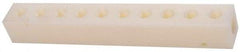 Made in USA - 1/2" Inlet, 3/8" Outlet Manifold - 10-3/4" Long x 1-1/2" Wide x 1-1/2" High, 0.2" Mount Hole, 2 Inlet Ports, 10 Outlet Ports - USA Tool & Supply