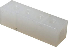 Made in USA - 3/8" Inlet, 1/4" Outlet Manifold - 4.12" Long x 1-1/4" Wide x 1-1/4" High, 0.2" Mount Hole, 2 Inlet Ports, 4 Outlet Ports - USA Tool & Supply