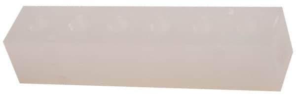 Made in USA - 1/2" Inlet, 3/8" Outlet Manifold - 6-3/4" Long x 1-1/2" Wide x 1-1/2" High, 0.2" Mount Hole, 2 Inlet Ports, 6 Outlet Ports - USA Tool & Supply